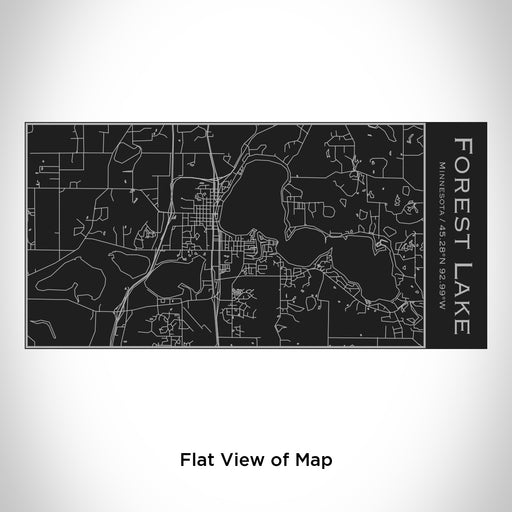 Rendered View of Forest Lake Minnesota Map Engraving on 17oz Stainless Steel Insulated Cola Bottle in Black