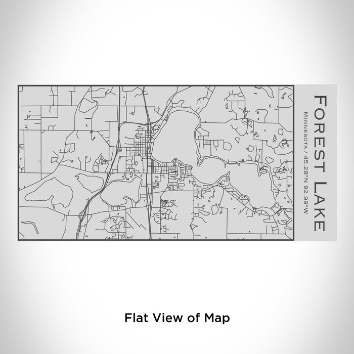 Rendered View of Forest Lake Minnesota Map Engraving on 17oz Stainless Steel Insulated Cola Bottle