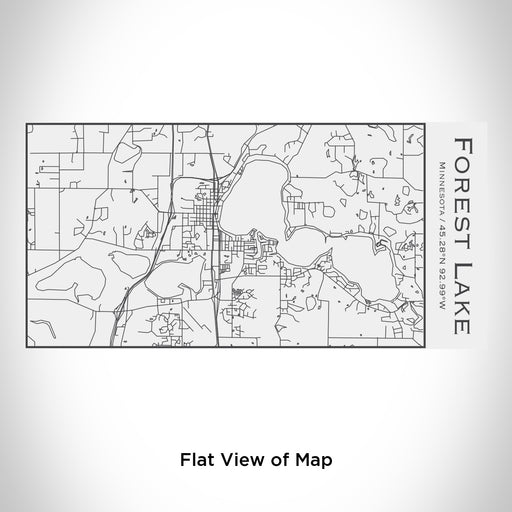 Rendered View of Forest Lake Minnesota Map Engraving on 17oz Stainless Steel Insulated Cola Bottle in White