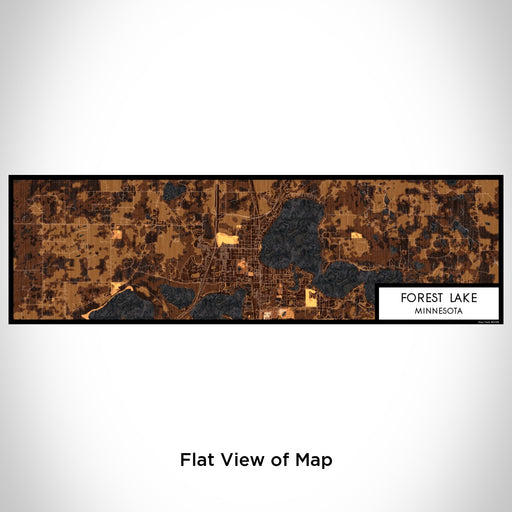 Flat View of Map Custom Forest Lake Minnesota Map Enamel Mug in Ember