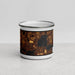Front View Custom Forest Lake Minnesota Map Enamel Mug in Ember