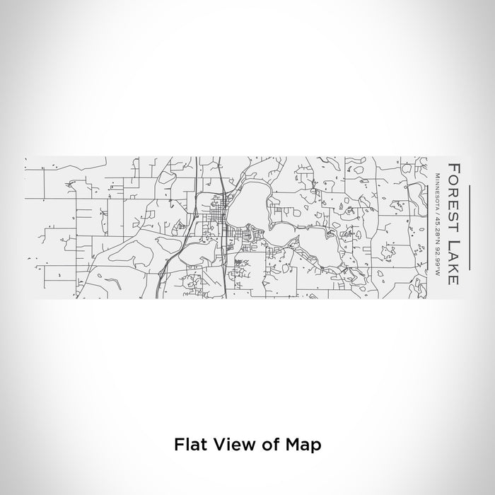 Rendered View of Forest Lake Minnesota Map Engraving on 10oz Stainless Steel Insulated Cup with Sliding Lid in White