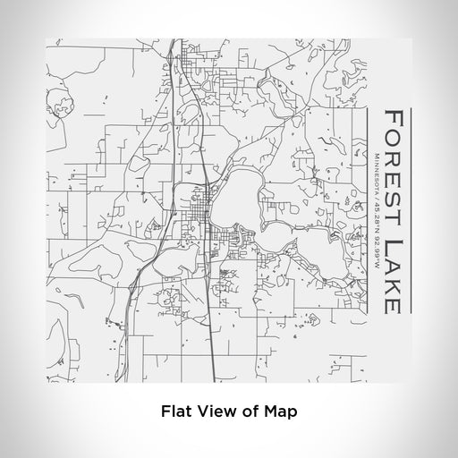 Rendered View of Forest Lake Minnesota Map Engraving on 17oz Stainless Steel Insulated Tumbler in White