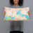 Person holding 20x12 Custom Forest Lake Minnesota Map Throw Pillow in Watercolor