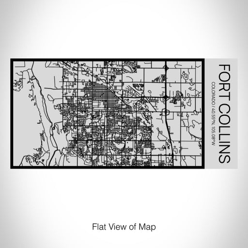 Rendered View of Fort Collins Colorado Map on 17oz Stainless Steel Insulated Cola Bottle in Stainless