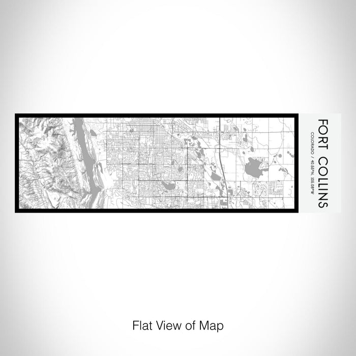 Rendered View of Fort Collins Colorado Map on 10oz Stainless Steel Insulated Cup in Classic with Sliding Lid