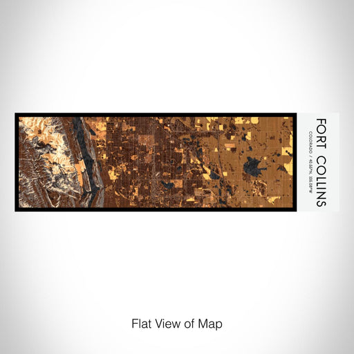 Rendered View of Fort Collins Colorado Map on 10oz Stainless Steel Insulated Cup in Ember with Sliding Lid