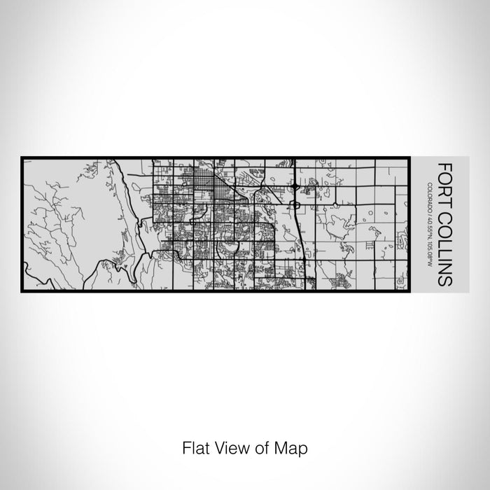 Rendered View of Fort Collins Colorado Map on 10oz Stainless Steel Insulated Cup with Sipping Lid