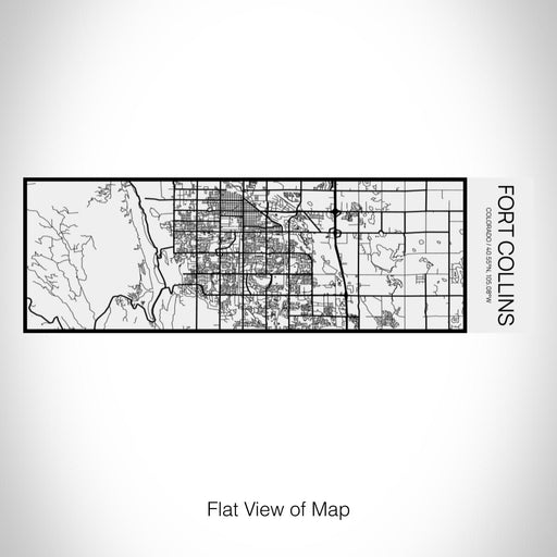 Rendered View of Fort Collins Colorado Map on 10oz Stainless Steel Insulated Cup in Matte White with Sliding Lid