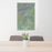 24x36 Fort Davis Texas Map Print Portrait Orientation in Afternoon Style Behind 2 Chairs Table and Potted Plant