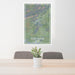 24x36 Fort Davis Texas Map Print Portrait Orientation in Afternoon Style Behind 2 Chairs Table and Potted Plant