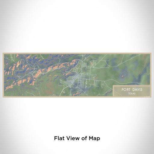 Flat View of Map Custom Fort Davis Texas Map Enamel Mug in Afternoon
