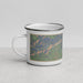 Left View Custom Fort Davis Texas Map Enamel Mug in Afternoon