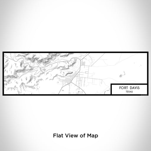 Flat View of Map Custom Fort Davis Texas Map Enamel Mug in Classic