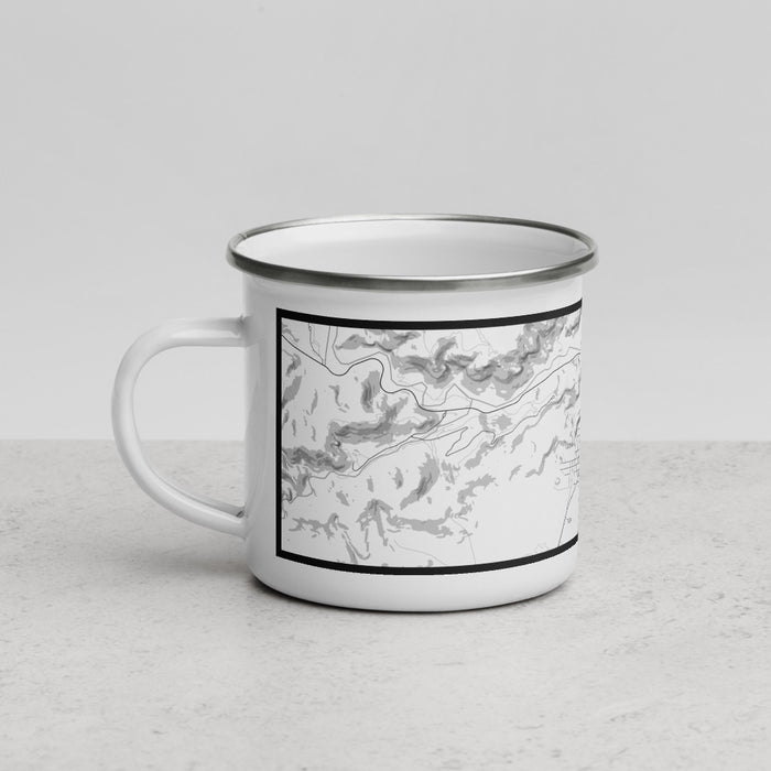 Left View Custom Fort Davis Texas Map Enamel Mug in Classic