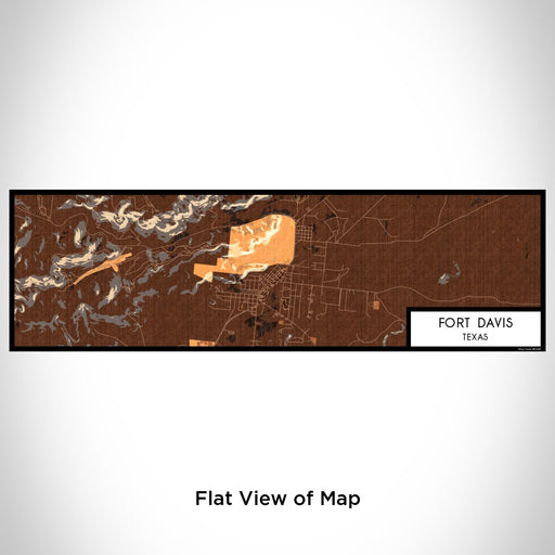 Flat View of Map Custom Fort Davis Texas Map Enamel Mug in Ember