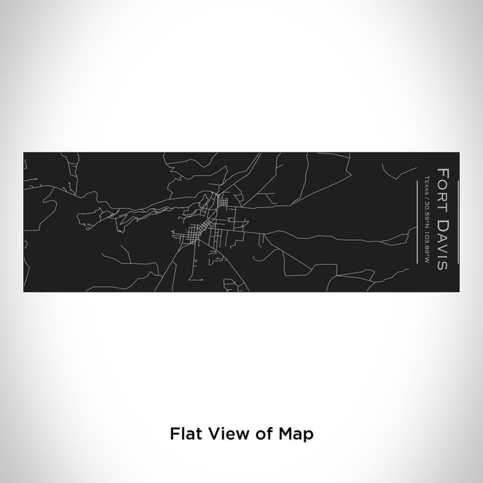 Rendered View of Fort Davis Texas Map Engraving on 10oz Stainless Steel Insulated Cup with Sliding Lid in Black