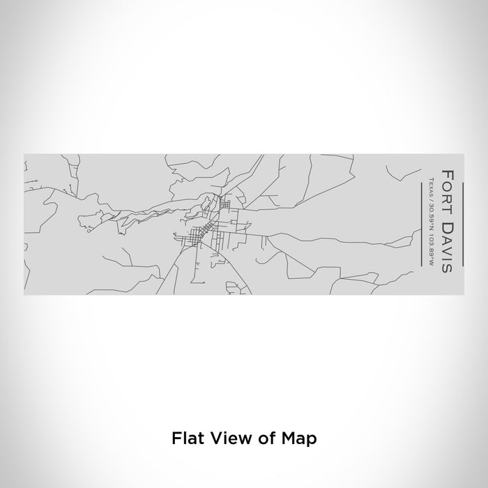 Rendered View of Fort Davis Texas Map Engraving on 10oz Stainless Steel Insulated Cup with Sipping Lid