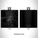 Rendered View of Fort Davis Texas Map Engraving on 6oz Stainless Steel Flask in Black
