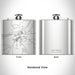 Rendered View of Fort Davis Texas Map Engraving on 6oz Stainless Steel Flask