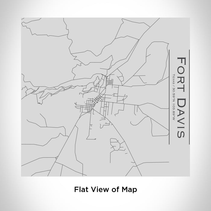 Rendered View of Fort Davis Texas Map Engraving on 17oz Stainless Steel Insulated Tumbler