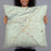 Person holding 22x22 Custom Fort Davis Texas Map Throw Pillow in Woodblock