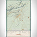 Fort Davis Texas Map Print Portrait Orientation in Woodblock Style With Shaded Background