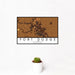12x18 Fort Dodge Iowa Map Print Landscape Orientation in Ember Style With Small Cactus Plant in White Planter