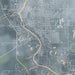 Fort Dodge Iowa Map Print in Afternoon Style Zoomed In Close Up Showing Details