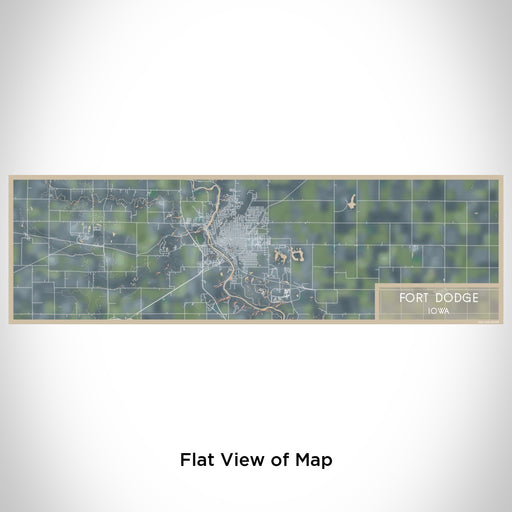 Flat View of Map Custom Fort Dodge Iowa Map Enamel Mug in Afternoon