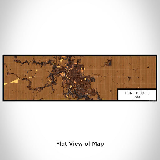 Flat View of Map Custom Fort Dodge Iowa Map Enamel Mug in Ember