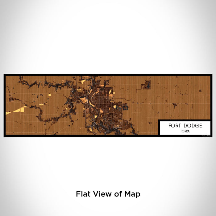 Flat View of Map Custom Fort Dodge Iowa Map Enamel Mug in Ember