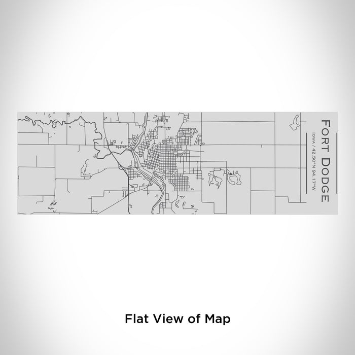 Rendered View of Fort Dodge Iowa Map Engraving on 10oz Stainless Steel Insulated Cup with Sipping Lid