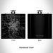 Rendered View of Fort Dodge Iowa Map Engraving on 6oz Stainless Steel Flask in Black