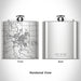 Rendered View of Fort Dodge Iowa Map Engraving on 6oz Stainless Steel Flask