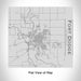 Rendered View of Fort Dodge Iowa Map Engraving on 17oz Stainless Steel Insulated Tumbler