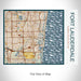 Rendered View of Fort Lauderdale Florida Map on 20oz Stainless Steel Insulated Bottle with Bamboo Top with printed woodblock style map