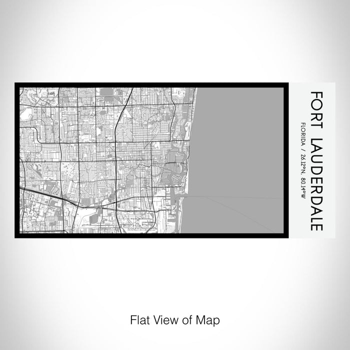 Rendered View of Fort Lauderdale Florida Map on 17oz Stainless Steel Insulated Bottle with printed classic style map