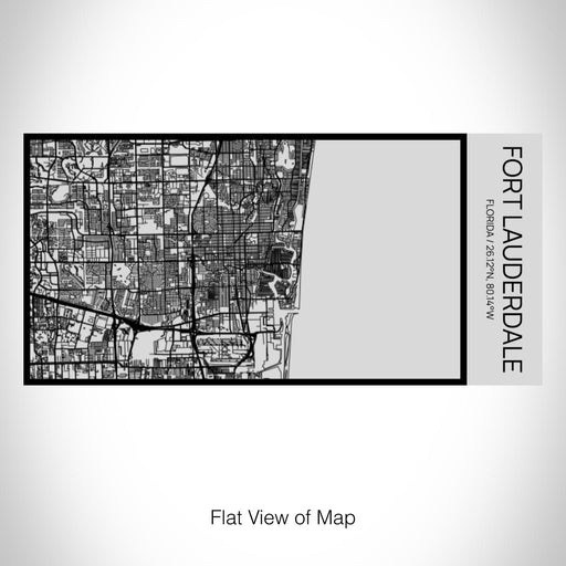 Rendered View of Fort Lauderdale Florida Map on 17oz Stainless Steel Insulated Cola Bottle in Stainless