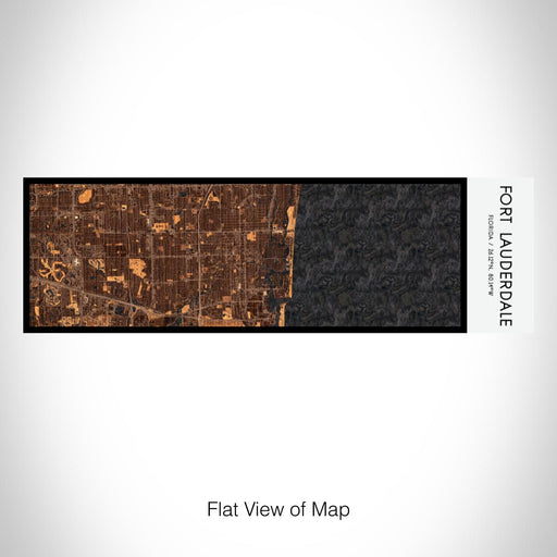 Rendered View of Fort Lauderdale Florida Map on 10oz Stainless Steel Insulated Cup in Ember with Sliding Lid