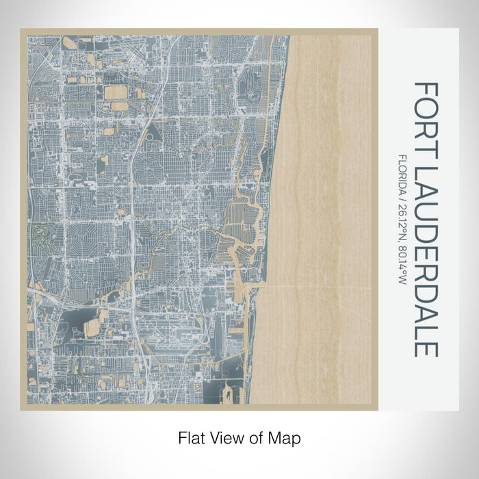 Rendered View of Fort Lauderdale Florida Map on 17oz Stainless Steel Insulated Tumbler in Afternoon Map Style