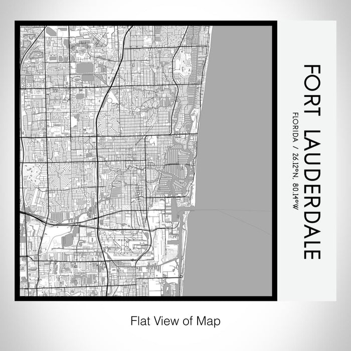 Rendered View of Fort Lauderdale Florida Map on 17oz Stainless Steel Insulated Tumbler in Classic Map Style