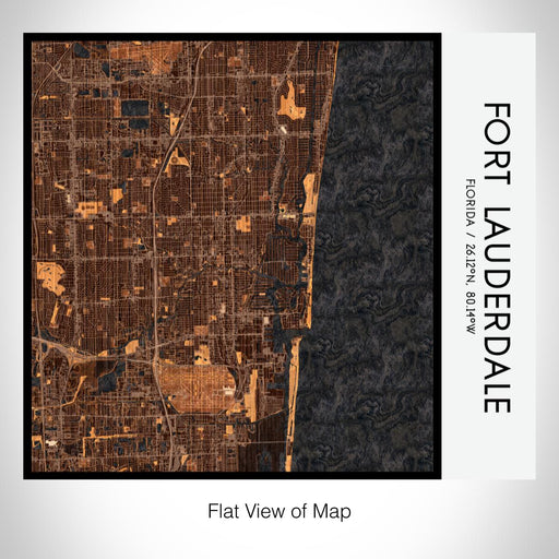 Rendered View of Fort Lauderdale Florida Map on 17oz Stainless Steel Insulated Tumbler in Ember Map Style