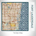 Rendered View of Fort Lauderdale Florida Map on 17oz Stainless Steel Insulated Tumbler in Woodblock Map Style