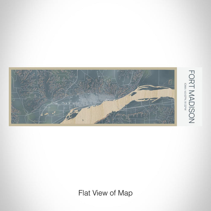 Rendered View of Fort Madison Iowa Map on 10oz Stainless Steel Insulated Cup in Afternoon with Sliding Lid