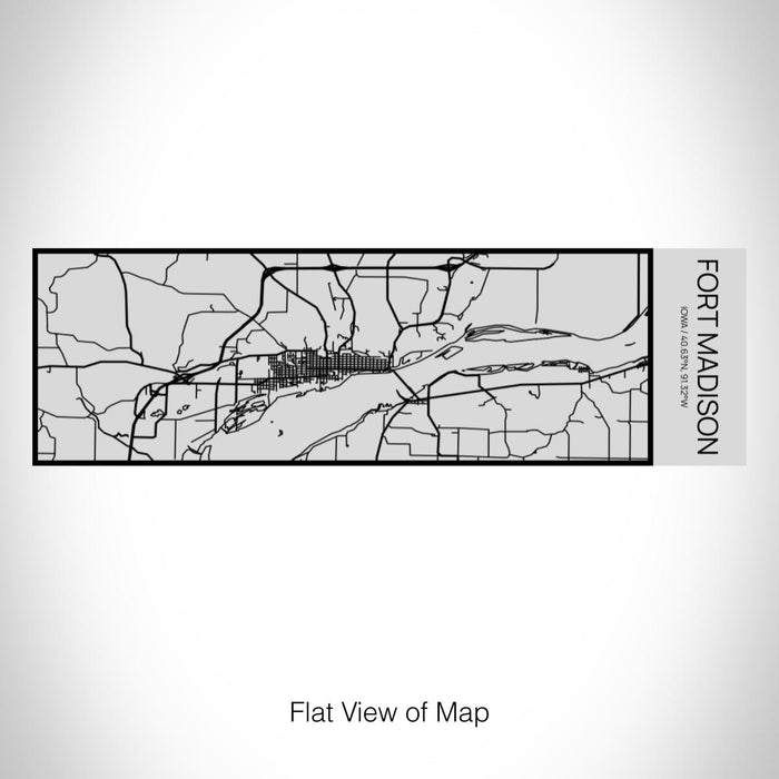 Rendered View of Fort Madison Iowa Map on 10oz Stainless Steel Insulated Cup with Sipping Lid