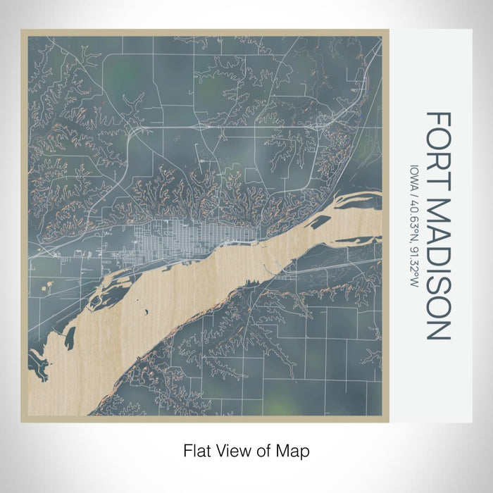 Rendered View of Fort Madison Iowa Map on 17oz Stainless Steel Insulated Tumbler in Afternoon Map Style