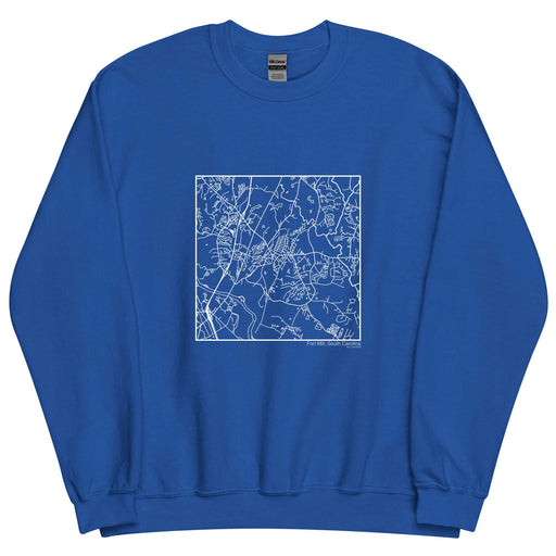 Fort Mill South Carolina  Map Unisex Crewneck Sweater with City inscription in Royal Blue