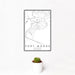 12x18 Fort Moore Georgia Map Print Portrait Orientation in Classic Style With Small Cactus Plant in White Planter
