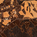 Fort Moore Georgia Map Print in Ember Style Zoomed In Close Up Showing Details
